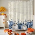thumbnail image 4 of Shower Curtains for Bathroom-60"x72",Retro Country Pumpkins Waterproof Bath Curtain Grommet Shower Curtain Set, 4 of 7