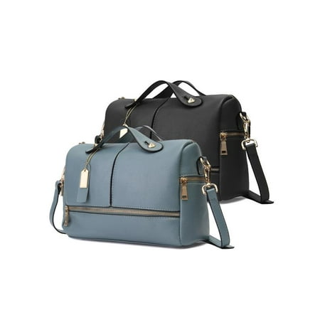 Metallic Boston Bag - New Women Fashion PU Leather Boston Pillow Handbag Shoulder Bags Totes Purse