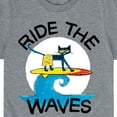 thumbnail image 3 of Pete The Cat - Ride The Waves - Toddler And Youth Short Sleeve Graphic T-Shirt, 3 of 6
