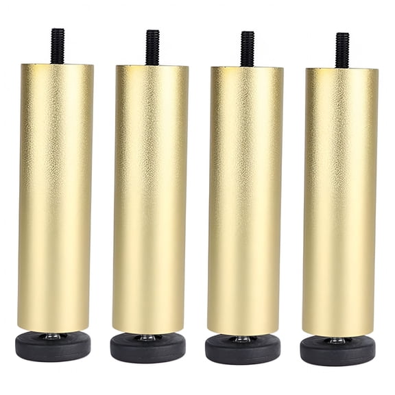 XIBUFE Aluminum Alloy Adjustable Furniture Legs,Sofa Legs Replacement Legs for Armchair,Cabinet,Couch,Dresser(Set of 4)-Golden 20Cm