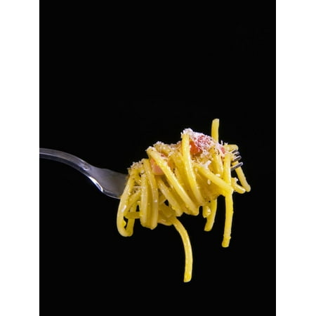 Spaghetti Alla Carbonara, Italian Pasta Dish Based on Eggs, Cheese, Bacon and Black Pepper, Italy Print Wall Art By Nico
