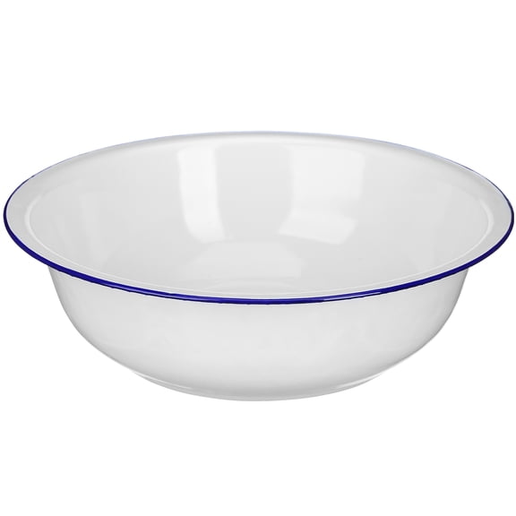LOLIPPYY Vintage Enamel Basin Set for Kitchen Use, Mixing, Washing Vegetables, Enamelware Bowls