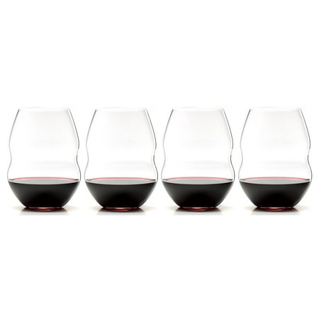 Swirl Stemless Red Wine Glass, Set of 4, Made from non-leaded crystal By (Best Riedel Wine Glasses)