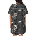 thumbnail image 3 of Kdxio Skeleton Unicorn Print Pajamas Sets for Women Short-Sleeved Pjs with Lounge Shorts Two Piece Sleepwear S-4XL, 3 of 8