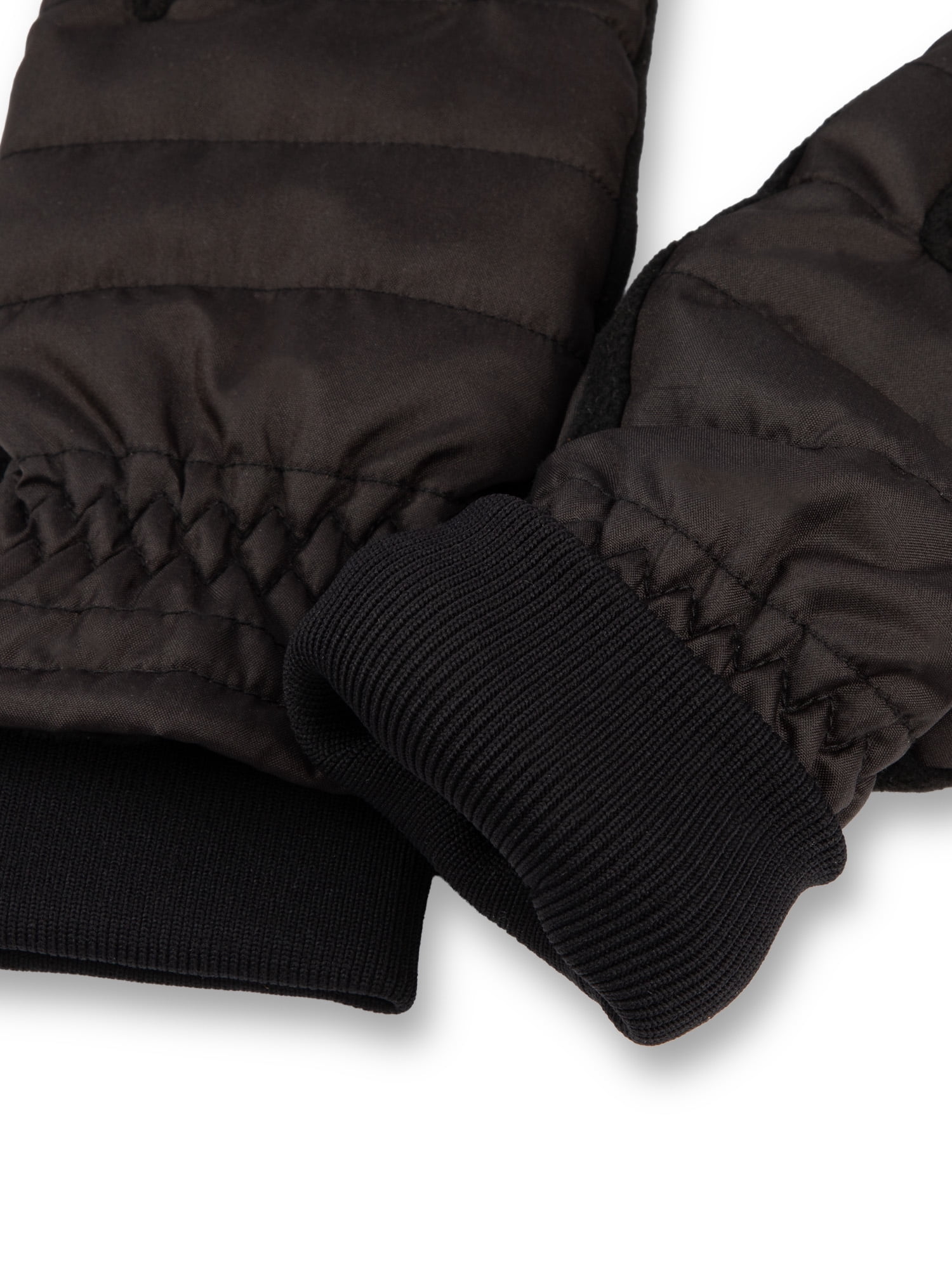 Isotoner Women's Fleece Insulated Gloves, Black, S/M