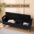 thumbnail image 3 of HIUU 67.9” End of Bed Storage Bench King Size,Black Velvet Ottoman Bench for Bedroom & Entryway,Soft Ottoman Seat with Hidden Storage Compartment, 3 of 9