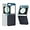 Black&Blue, variant on Aramid Fiber Case for Samsung Galaxy Z Flip 5 Case Aramid Fiber Thin Fit Slim Minimalist 6 FT Military Grade Drop Protection Case with Wireless Charging, Black