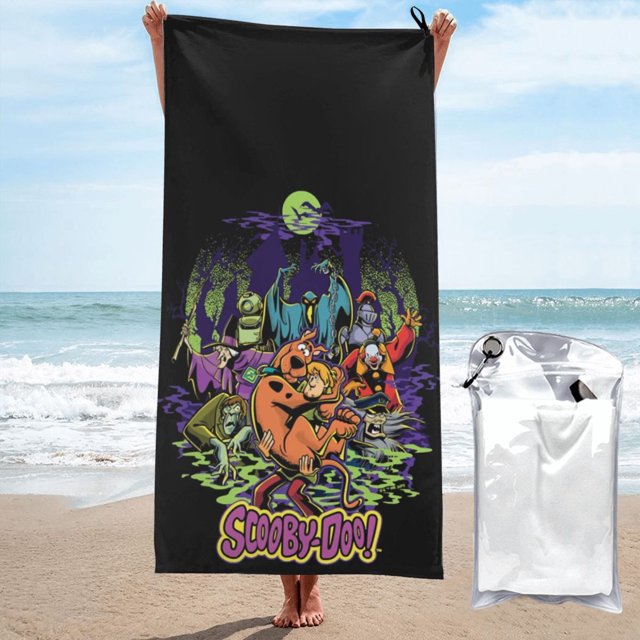 Toalla de baño de secado rápido con dibujos animados de Scooby Doo, toalla de playa de microfibra para uso diario, 27,5 x 55 pulgadas