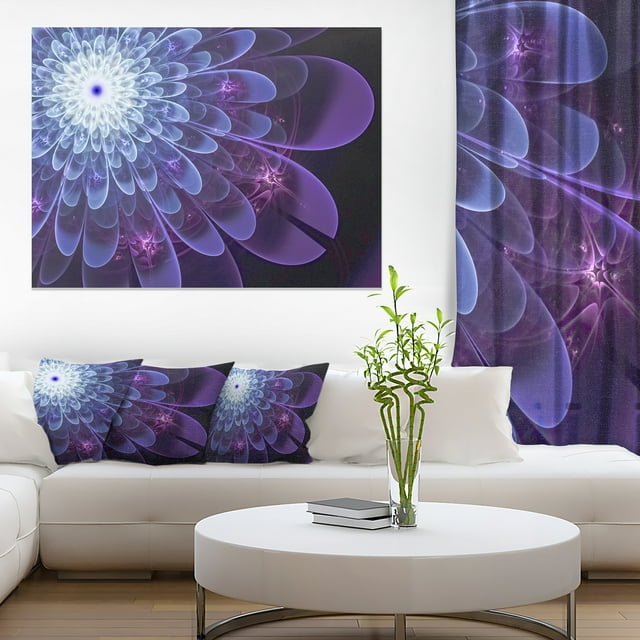 Purple Fractal Flower Petals Close up - Floral Canvas Art Print