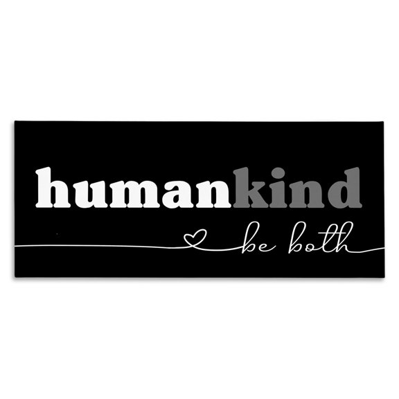 Stupell Industries Contemporary Human Kind Motivational Phrase Canvas Art, 24 x 10, by Lil' Rue