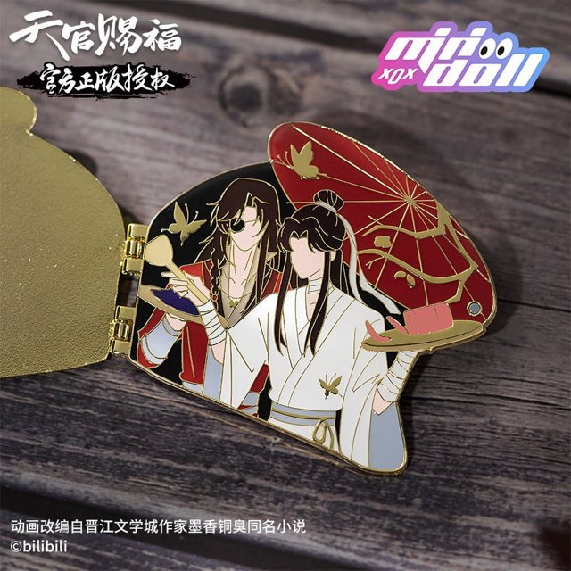 En existencia Insignia de bendición oficial del cielo original de Xie Lian Hua Chen de metal de 8 cm Insignia renovada Colgante de decoración Animación