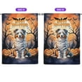 thumbnail image 2 of Mummy Australian Shepherd Happy Halloween with Pumpkins Bats Spooky Fun House Flag 28x40in Double Sided Aussie Dog Lover Gifts Outdoor Decor - 00019, 2 of 5
