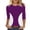 #05 Purple, variant on 3/4 Sleeve Shirts for Women Trendy Color Block Crew Neck Tunic Tops 2026 Spring Summer Comfy Lightweight Dressy Shirt Casual Loose Fit Going Out T-Shirts Three-Quarter Sleeve Top