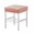 Blush Color, variant on Tcbosik Small Velvet Upholstered Stool with Storage Shelf, 13" Square Footrest for Hallway, Entryway, Bedroom, Living Room, Easy Assembly, Pink