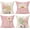 4PCS Pink, variant on Outdoor Throw Pillow Covers 18x18 Set of 4, Spring Summer Decorative Cushion Cases, Home Decor Decorations for Patio Couch Chair Sofa, Daisy Floral Gnomes
