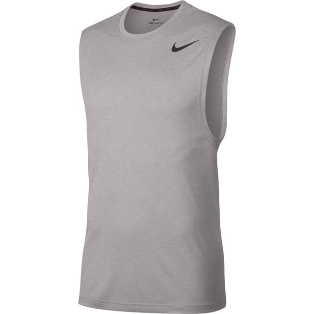 Camiseta sin mangas de entrenamiento Nike Breathe para hombre gris pequeño