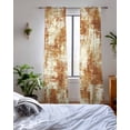 thumbnail image 3 of Brown Ombre Sheer Curtains 84 Inch Length 2 Panels Set for Living Room/Bedroom, Gradient Abstract Art Vintage Kitchen Curtains Grommet Semi-Sheer Curtains Drapes Voile Window Treatments 42"x84"x2, 3 of 7