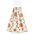 thumbnail image 7 of Yayeee Kitchen Hanging Hand Towels Set of 2 with Loop Bathroom Absorbent Tie Towel, Orange Fall Pumpkin, 7 of 7