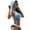 Blue, variant on Fesfesfes Workout Tank Tops For Women Sports Bras With Hood Sexy Slim Tight Lifting Push Up Sleeveless Vest Sportswear Coverups Vest