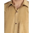 thumbnail image 2 of eloria Mens Traditional Gold Tone Striped Party Shirt with Mundu Vesty Style Dhoti, 2 of 5