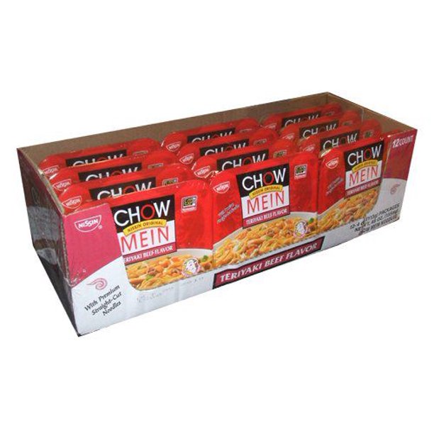 Product of Nissin Original Chow Mein Noodles, Teriyaki Beef Flavor, 12