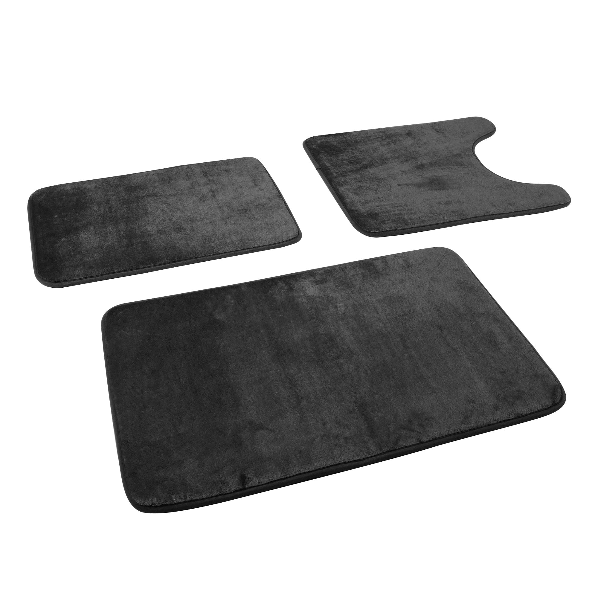 YouLoveIt Bath Mat Set, Bathroom Rugs for 3 Pieces Toilet Mats, Soft Comfortable Non-Slip Floor Mats Water Absorbent Bath Rug for Bathroom, Shower, and Tub
