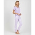 thumbnail image 5 of Real Essentials 2 Pack: Women's Comfy Pajama Sets - Short Sleeve Ladies Loungewear Sleepwear PJs (Available In Plus), 5 of 7