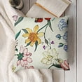thumbnail image 3 of YINGXI Square Throw Pillow Covers with Vintage Flower Pillow Cases Decorative for Home Bedroom Sofa Pillowcases Standard Size 12x12in, 3 of 5