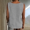 thumbnail image 5 of Nestiefly Cotton Linen Tank Tops for Women V Neck Causal Sleeveless Summer Gauze Linen Shirts Plus Size Camisole Summer 2026 Light Gray L, 5 of 5