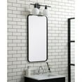 thumbnail image 3 of Soft corner metal rectangular mirror 18x36 inch in Black, 3 of 5