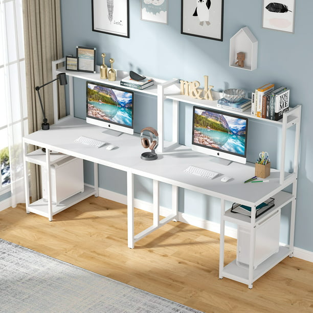 Tribesigns Double Desk 94 5 Inches, Extra Long Modern Desk