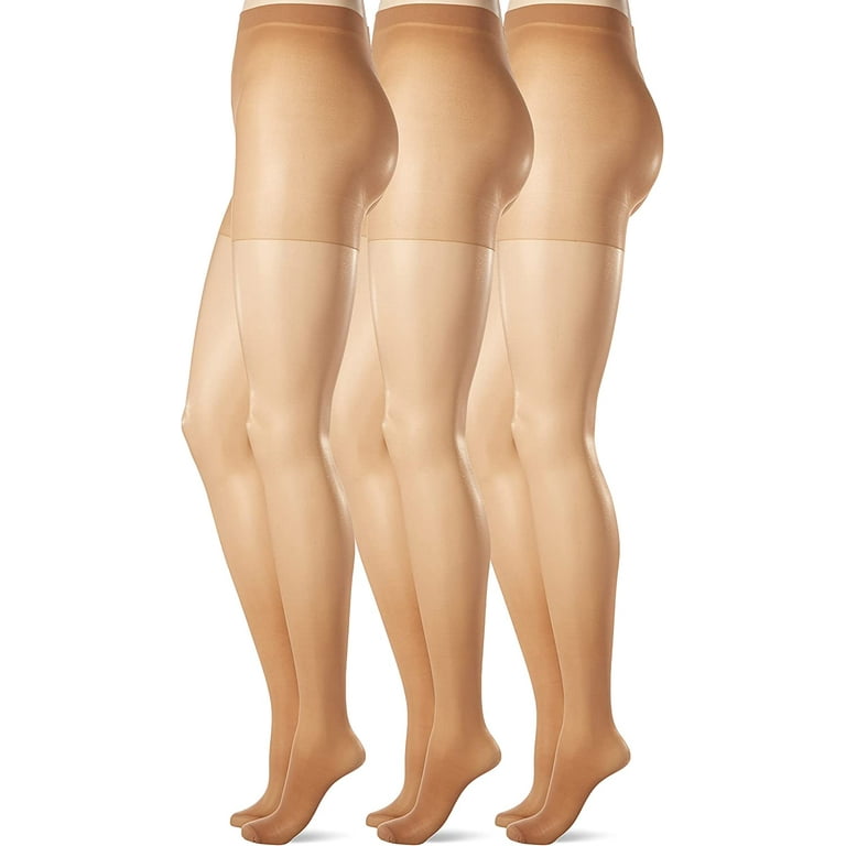 L'eggs Sheer Energy Regular, Reinforced Toe Pantyhose 6-Pack Suntan B  Women's 