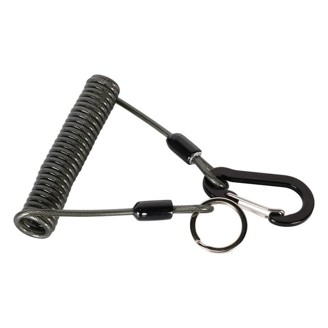 Cordón de pesca antipérdida con protector de resorte en espiral retráctil Longitud desplegada 2m