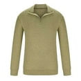 thumbnail image 4 of FAVIPT Men's Quarter Zip Pullover Big and Tall Casual Long Sleeve Wool Pullover for Men Warm Ribbed Knit Sweaters 2025 Beige,L, 4 of 7