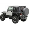 Smittybilt 2007-2009 Fits Jeep Wrangler JK 2 Door Soft Top OEM Replacement With Tinted Windows Black Diamond 9070235