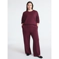 thumbnail image 3 of Scoop Women’s and Women’s Plus New Scubaknit Seamed Sweatpants, Regular and Short Lengths, Sizes XS-4X, 3 of 6