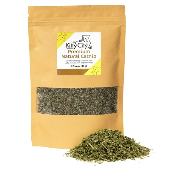 Kitty City Cat Premium Natural Catnip Tin, Premium Catnip Bag and 3-Pack, Catnip with Silvervine