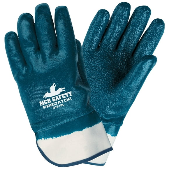 MCR Safety 9761R Predator Fully Coated Nitrile Work Gloves - Size 10 - XL - 12 Pairs