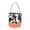 Black, variant on Halloween Pumpkin Candy Basket, Flax Candy Bag Tote with Handle for Trick Or Treat, Reusable Gift Storage Bucket for Halloween Party Decorations