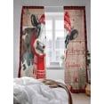 thumbnail image 3 of Cow Christmas Sheer Curtains 84 Inch Long 2 Panels, Farmhouse Snowflake Berry Snowflake Geek Light Filtering Rod Pocket Semi Sheer Curtains, Sheer Voile Drapes for Living Room Bedroom, 52"x84", 3 of 5