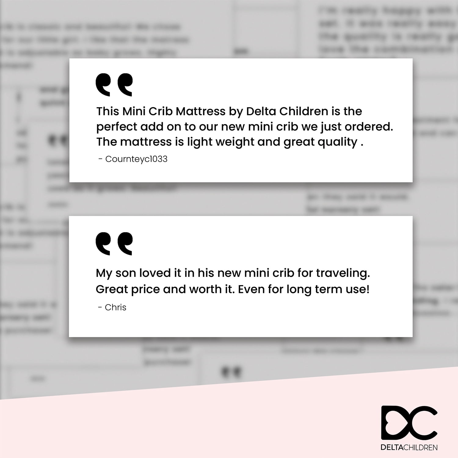 Delta Children Twinkle Stars 3-Inch Mini/Portable Crib Mattress - Premium Sustainably Sourced Fiber Core - Waterproof - GREENGUARD Gold Certified (Non-Toxic) - Trusted 10 Year Warranty - Made in USA