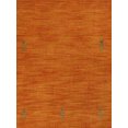 thumbnail image 5 of Rugsotic Carpets Hand Knotted Wool Area Rug 2'6''x12' Orange Contemporary Runner Indoor Rug for Living Room, Bedroom Antimicrobial L00226, 5 of 6
