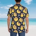 thumbnail image 6 of Daiia Moon Bear Hawaiian Shirt for Men Gentle Cotton Regular Short Sleeve Casual-3X-Large, 6 of 9