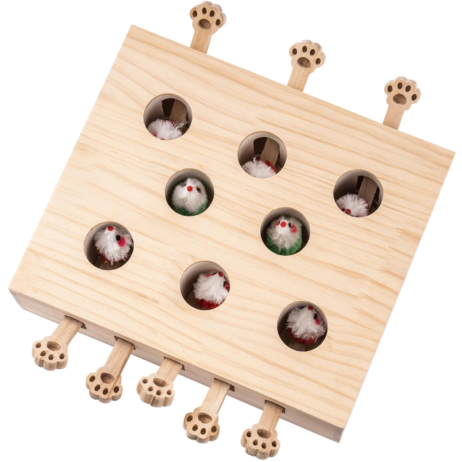 Pefilos 14" Cat Toys Interactive Whack A Mole for Indoor Cats Killer's Instinct Outdoors Cat Funny Toys Kitten Catch Mice Game Mouse Puzzle Toy, Beige Pefilos 14" Cat Toys Interactive Whack A Mole for Indoor Cats Killer's Instinct Outdoors Cat Funny Toys Kitten Catch Mice Game Mouse Puzzle Toy, Beige