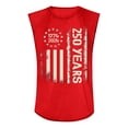thumbnail image 4 of Youpwaven Men's America 250th Anniversary Graphic Tank Top, USA 1776-2026 Vertical Flag Print, Casual Fashion Sleeveless Independence Day Top, 4 of 4