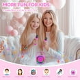 thumbnail image 4 of homicozy Mini Karaoke Machine for Kids, Portable Bluetooth Speaker with 2 Wireless Microphones, Christmas Gift for Girls Ages 3 4 5 6 7 8 9 10 11 12+, Family Party Toy (Pink-2Mic), 4 of 7