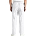 thumbnail image 6 of Guluxicc Men's Straight Leg Cotton Pants with Pockets Drawstring Elastic Waist Solid Daily Casual Trousers for Beach Vacation, 6 of 7