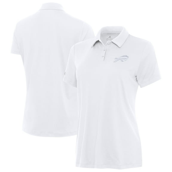 Women's Antigua White Buffalo Bills Reprocess Polo