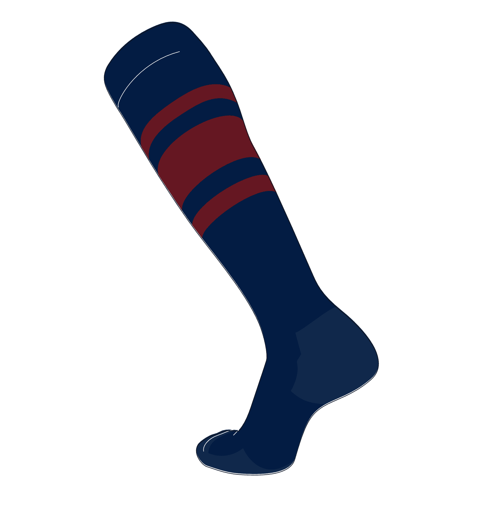 Chaussettes Sportives TCK Elite Rayées Mi-mollet Royal Et Or - Baseball/Football