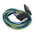 thumbnail image 2 of Akozon Trailer Connector, US Type Vehicle-Side And Trailer-Side 5-Pin Flat Wiring Harness With 72-Inch Wiring Harness Extension For RV Trailer, 2 of 8